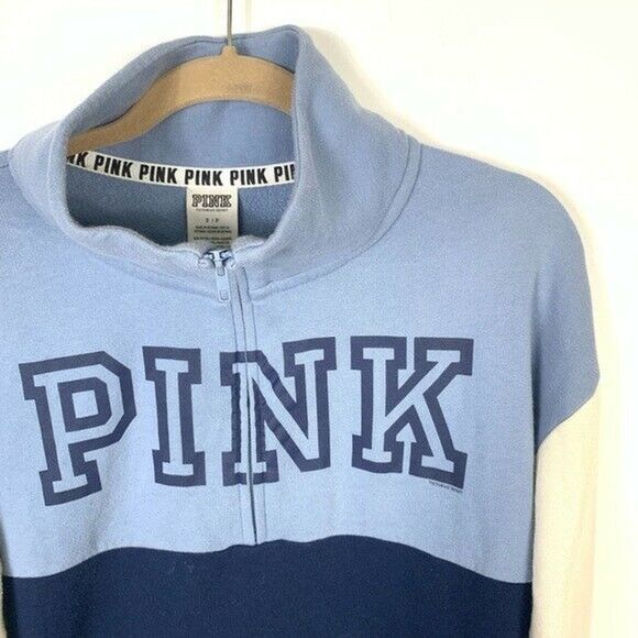 Victorias Secret PINK Zip Pullover Sweatshirt S - Picture 3 of 8